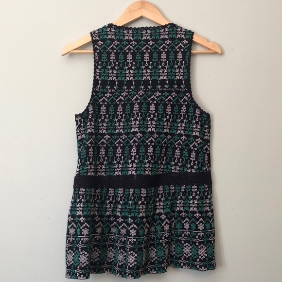 Anthropologie- Cammie Embroidered Peplum Top - Picture 8 of 10